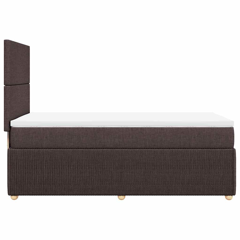 Boxspring met matras stof donkerbruin 100x200 cm – afbeelding 5