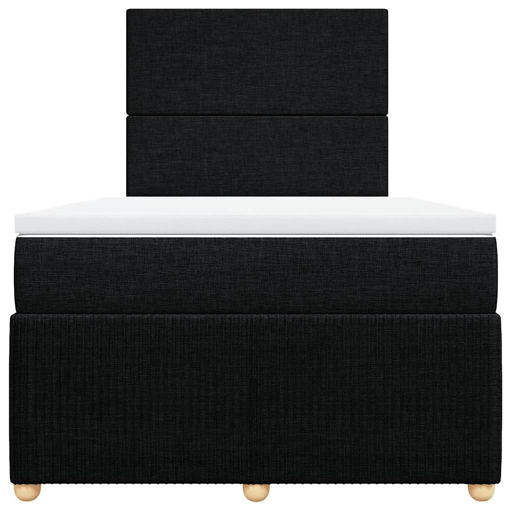 Boxspring met matras stof zwart 120x200 cm – afbeelding 4