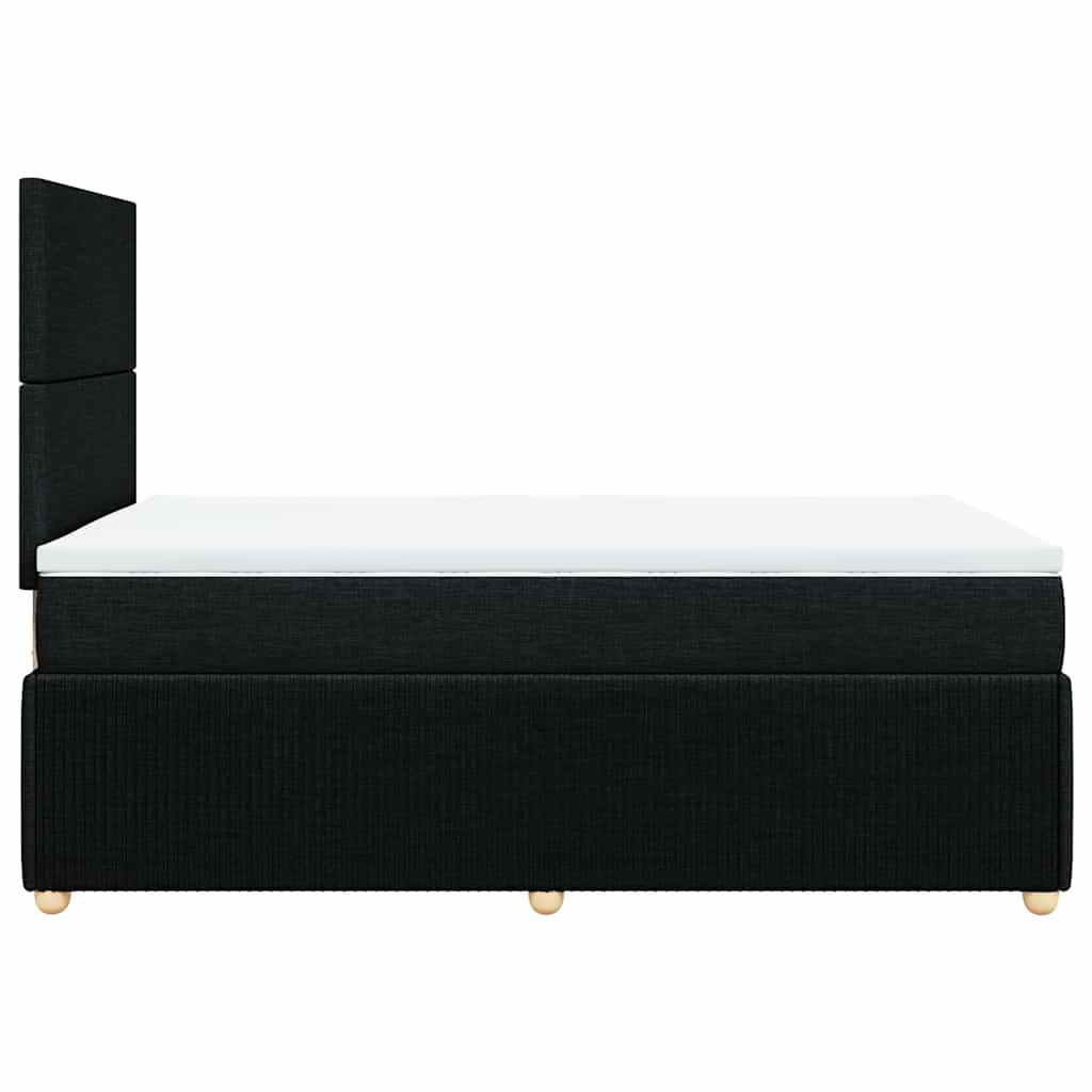 Boxspring met matras stof zwart 120x200 cm – afbeelding 5