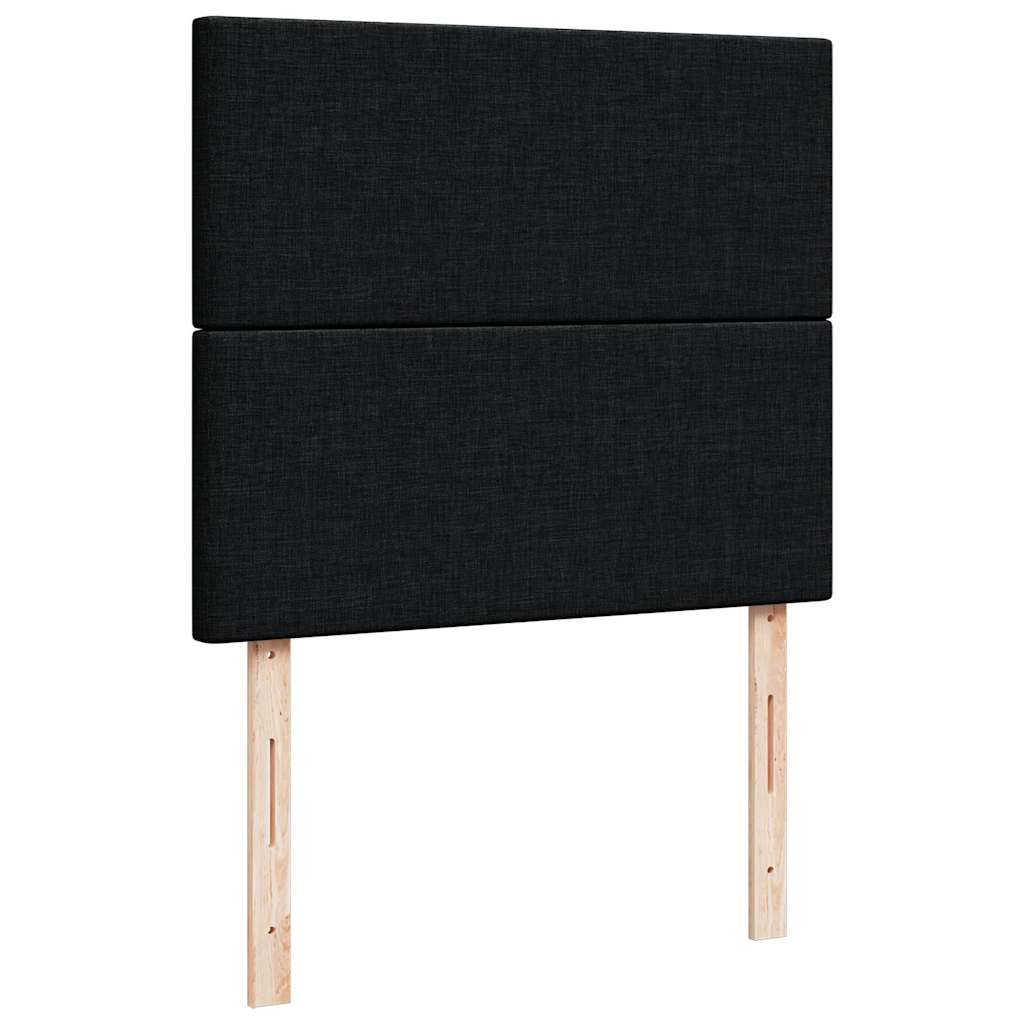 Boxspring met matras stof zwart 120x200 cm – afbeelding 7