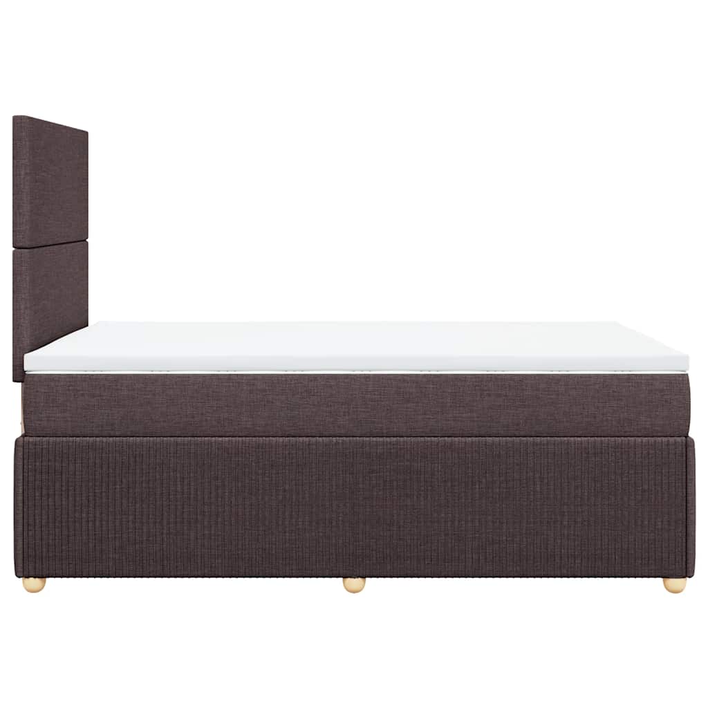 Boxspring met matras stof donkerbruin 120x200 cm – afbeelding 5