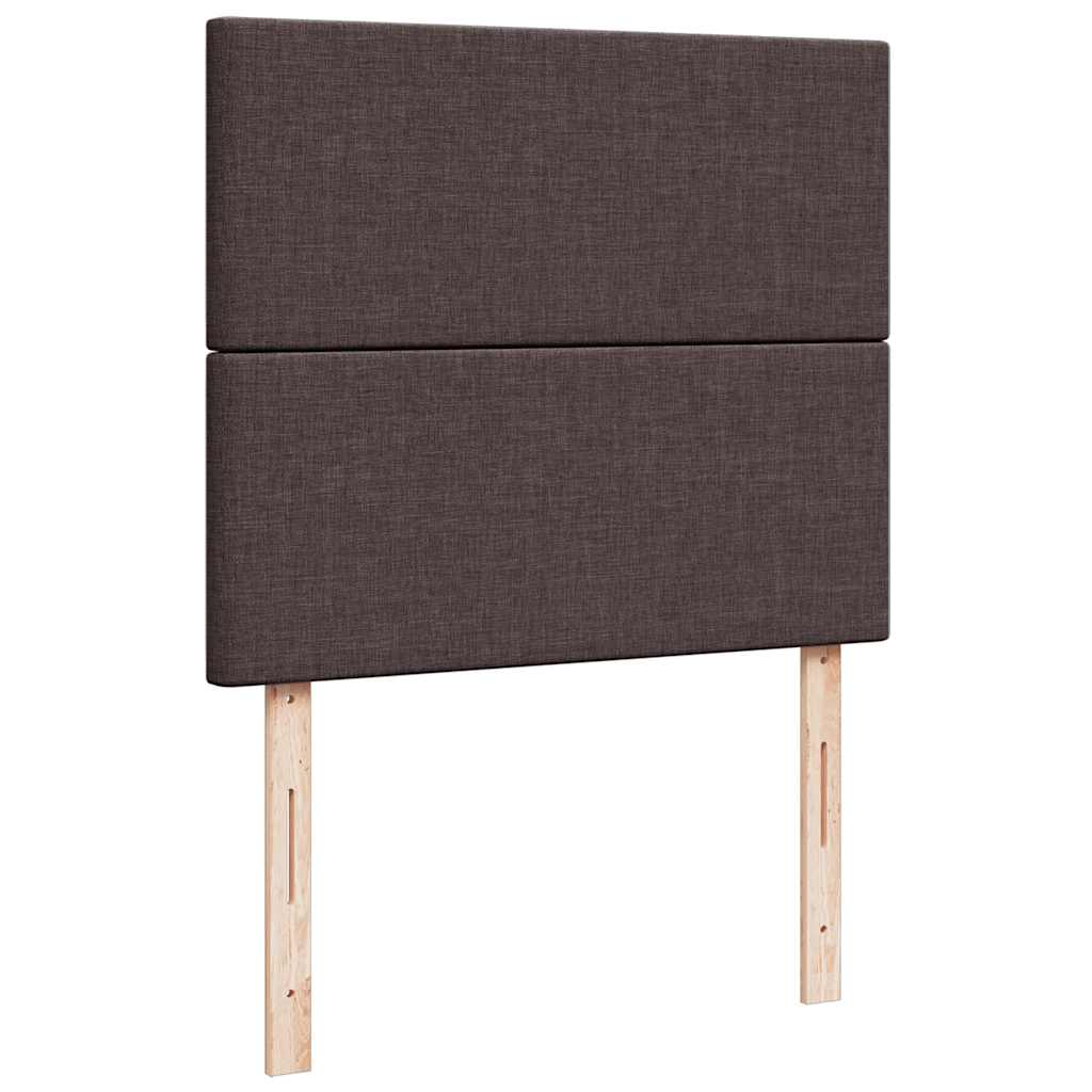 Boxspring met matras stof donkerbruin 120x200 cm – afbeelding 7