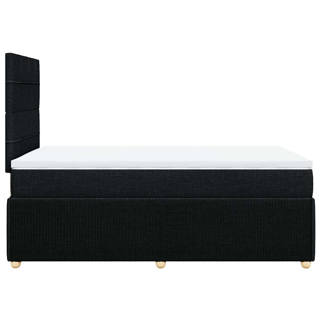 Boxspring met matras stof zwart 120x200 cm – afbeelding 5