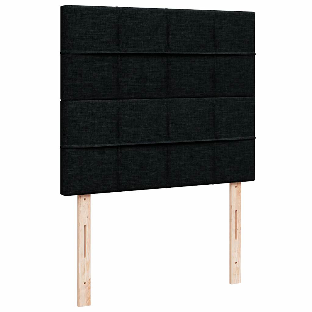 Boxspring met matras stof zwart 120x200 cm – afbeelding 7