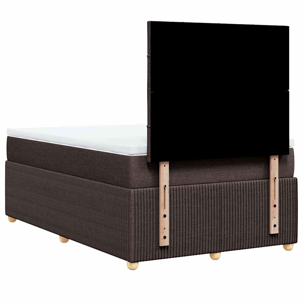 Boxspring met matras stof donkerbruin 120x200 cm – afbeelding 6