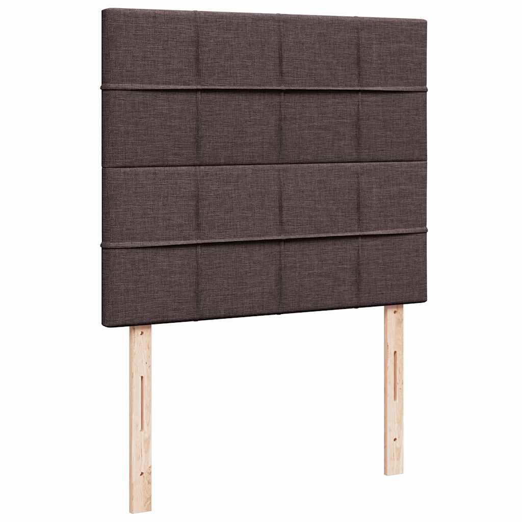 Boxspring met matras stof donkerbruin 120x200 cm – afbeelding 7