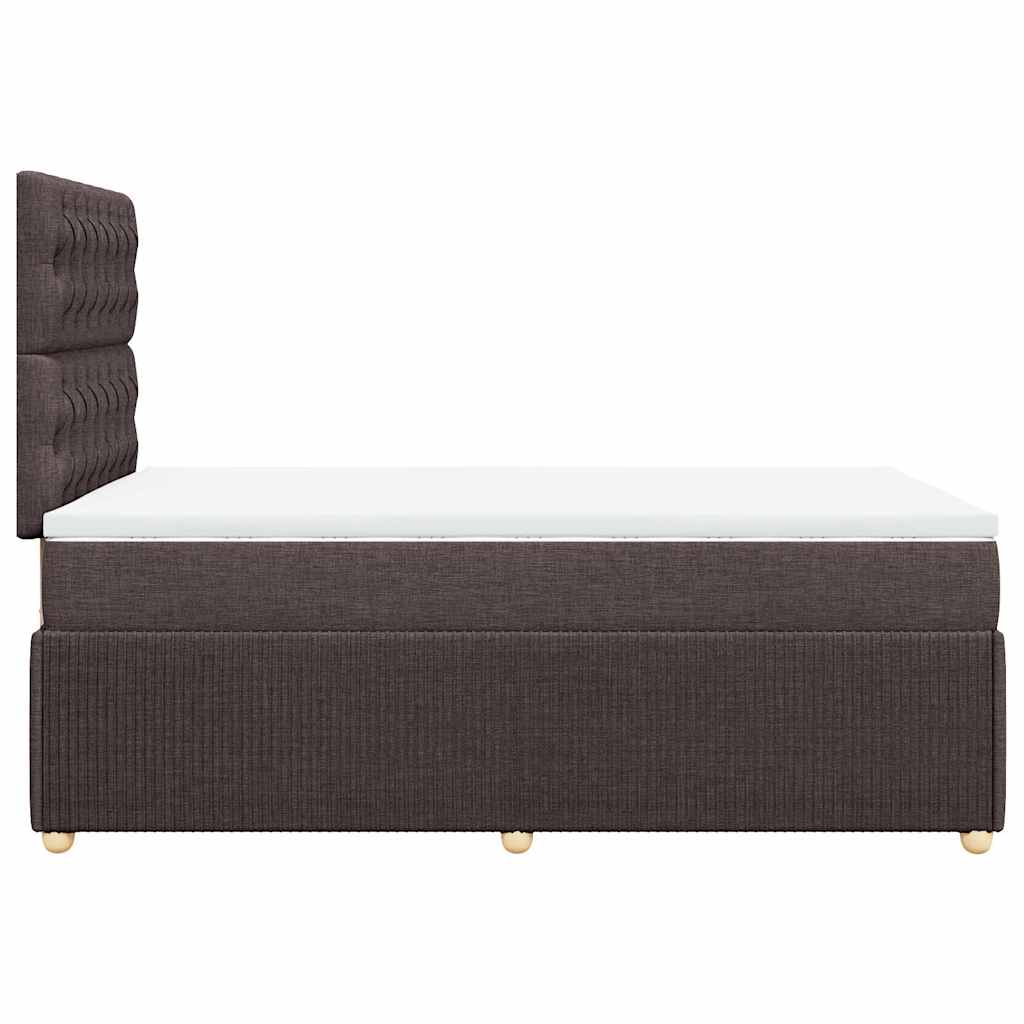 Boxspring met matras stof donkerbruin 120x200 cm – afbeelding 5