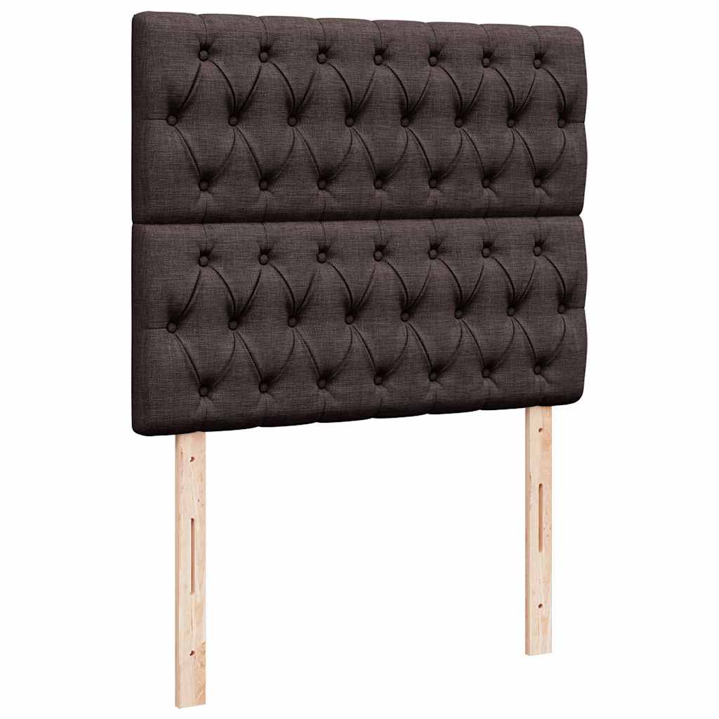 Boxspring met matras stof donkerbruin 120x200 cm – afbeelding 7