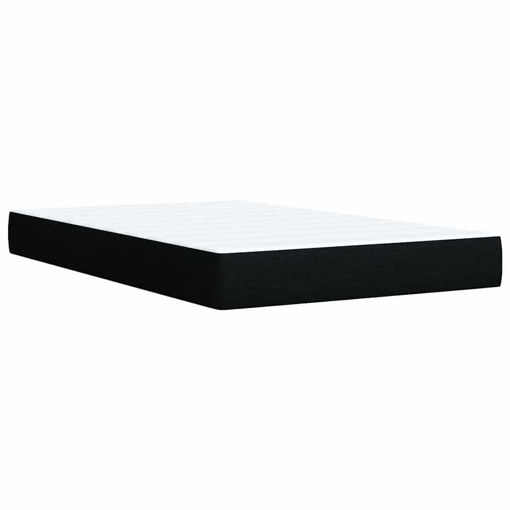 Boxspring met matras stof zwart 120x200 cm – afbeelding 10