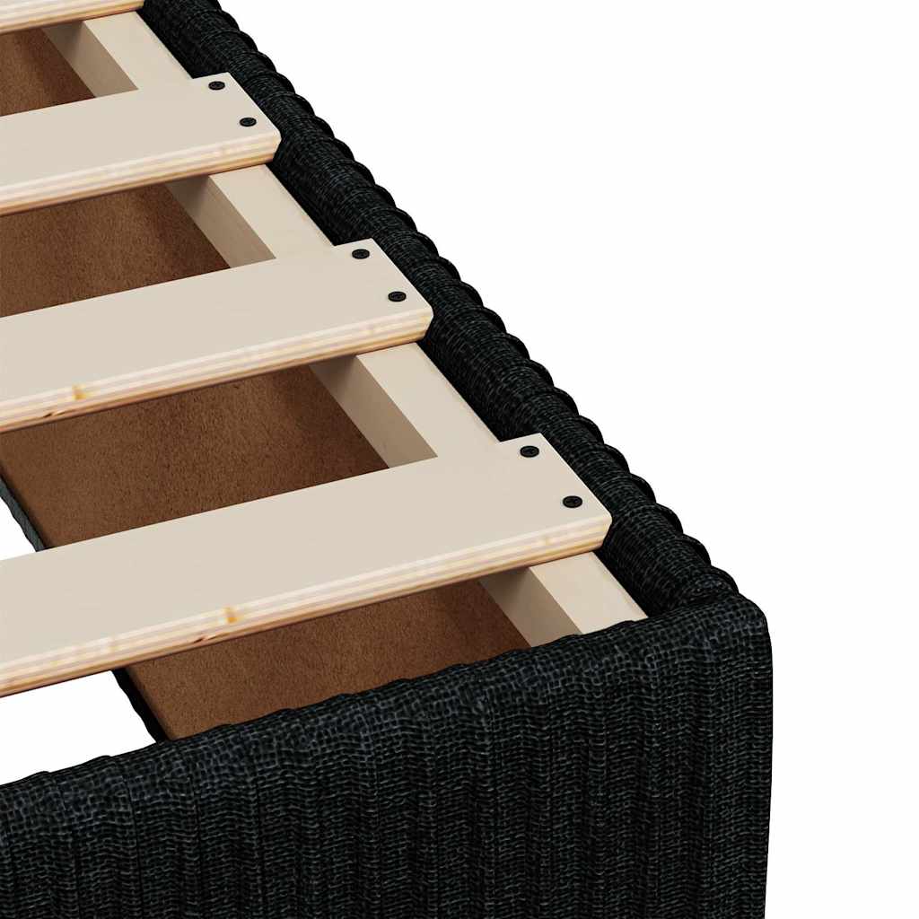 Boxspring met matras stof zwart 120x200 cm – afbeelding 11