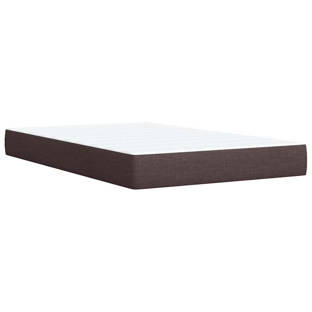 Boxspring met matras stof donkerbruin 120x200 cm – afbeelding 10