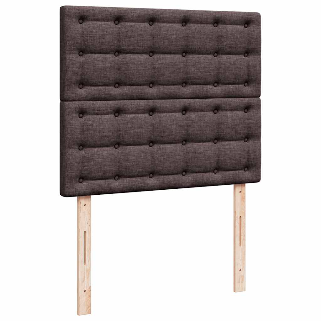 Boxspring met matras stof donkerbruin 120x200 cm – afbeelding 7
