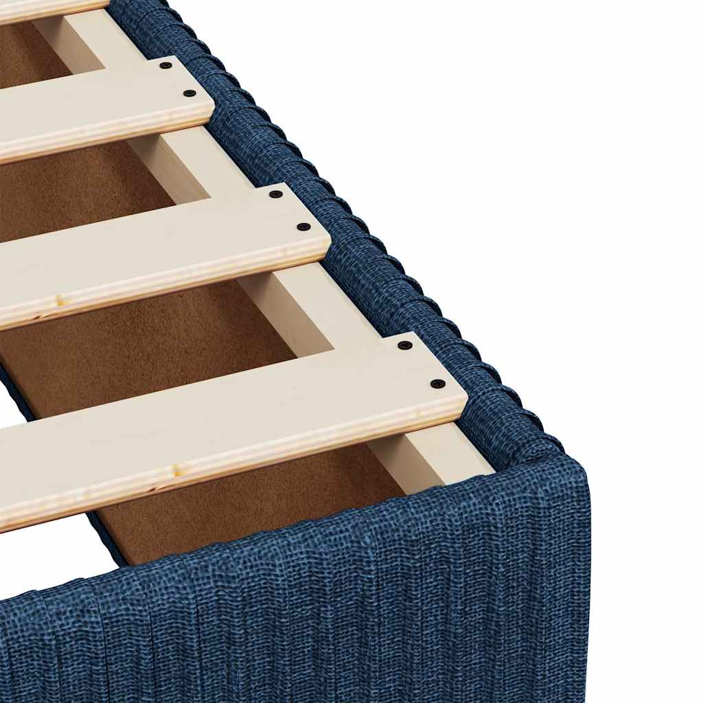 Boxspring met matras stof blauw 140x190 cm – afbeelding 11