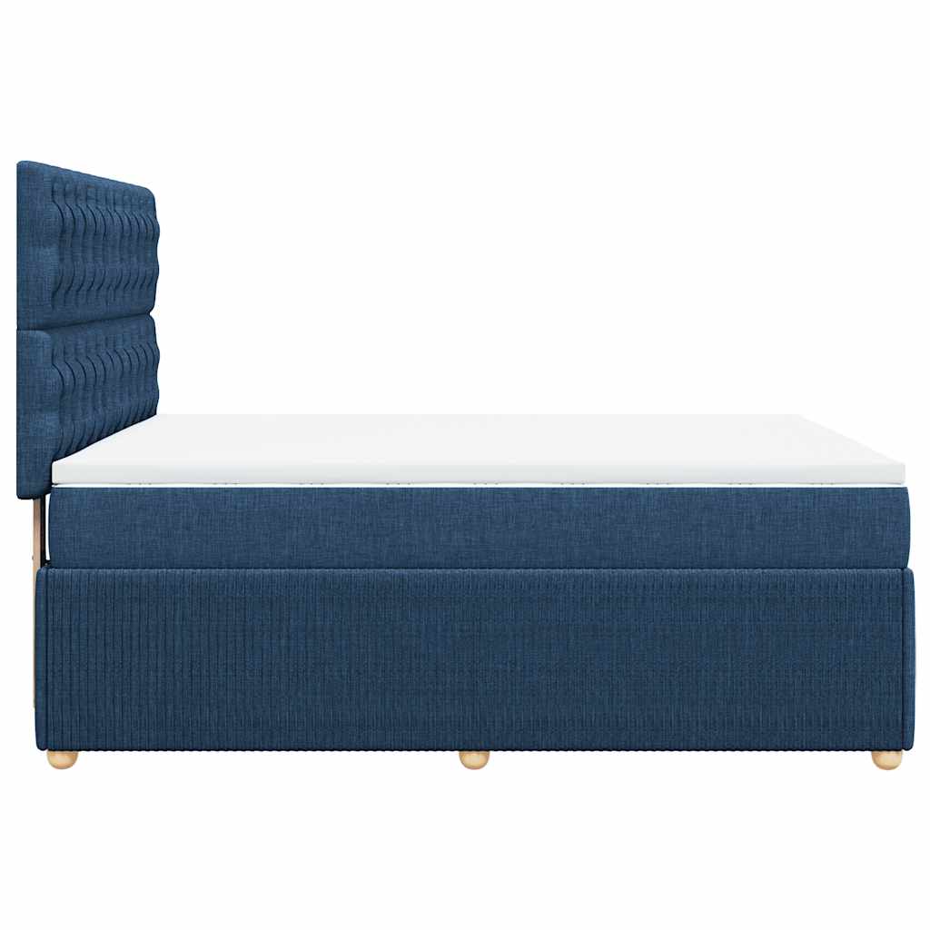Boxspring met matras stof blauw 140x190 cm – afbeelding 5