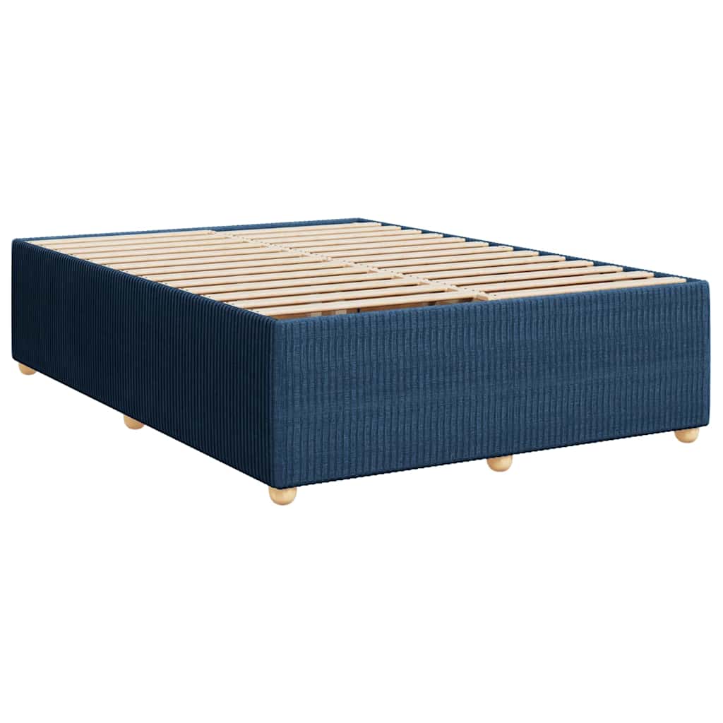 Boxspring met matras stof blauw 140x190 cm – afbeelding 8