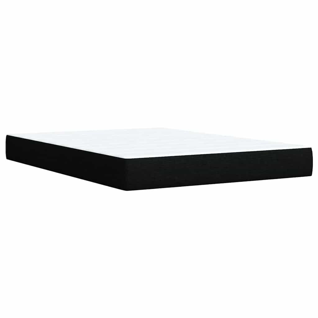 Boxspring met matras stof zwart 140x200 cm – afbeelding 9