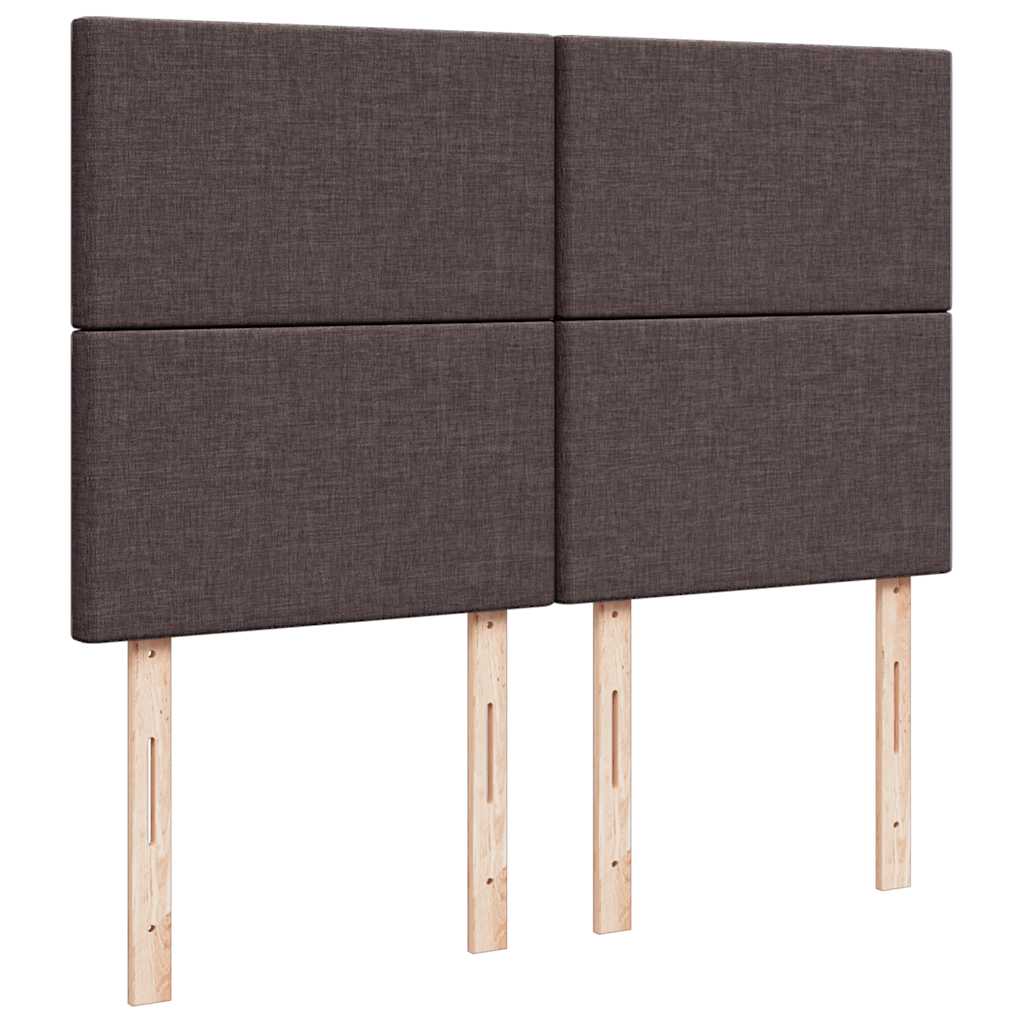 Boxspring met matras stof donkerbruin 140x200 cm – afbeelding 7