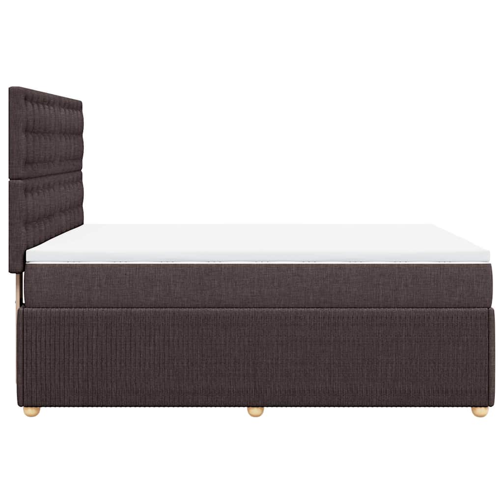 Boxspring met matras stof donkerbruin 140x200 cm – afbeelding 5