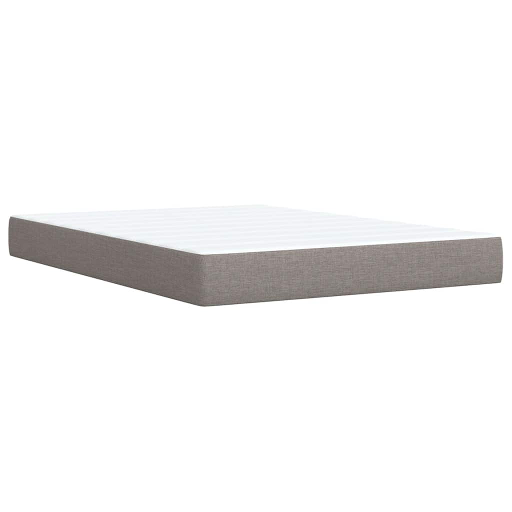 Boxspring met matras stof taupe 160x200 cm – afbeelding 9
