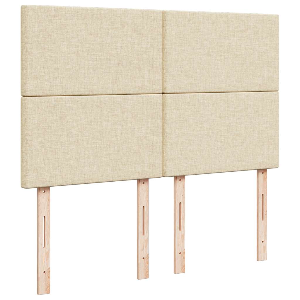 Boxspring met matras stof crèmekleurig 160x200 cm – afbeelding 7