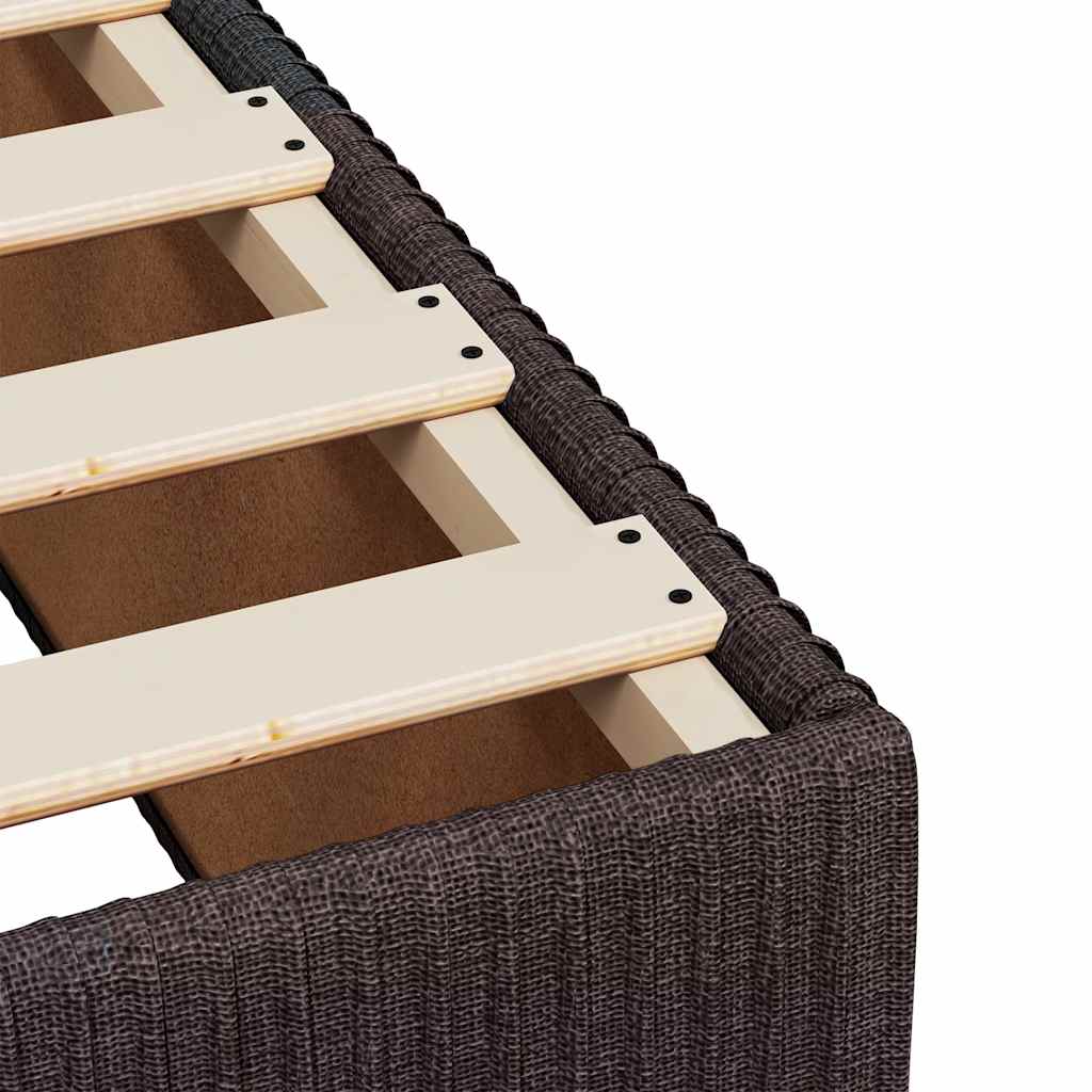 Boxspring met matras stof donkerbruin 160x200 cm – afbeelding 11