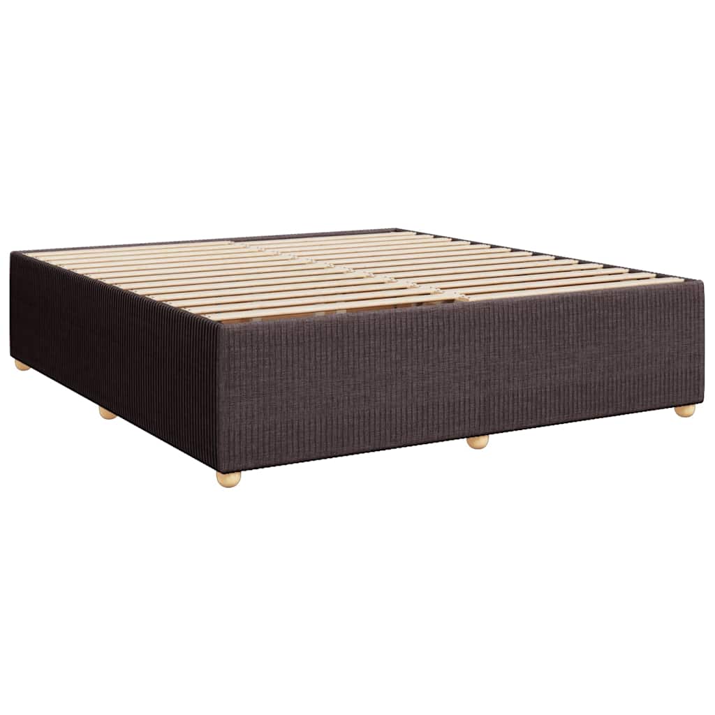 Boxspring met matras stof donkerbruin 180x200 cm – afbeelding 8