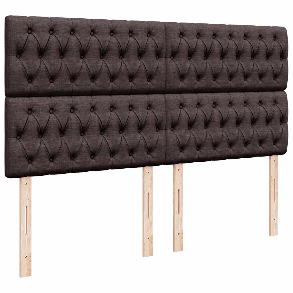 Boxspring met matras stof donkerbruin 180x200 cm – afbeelding 7