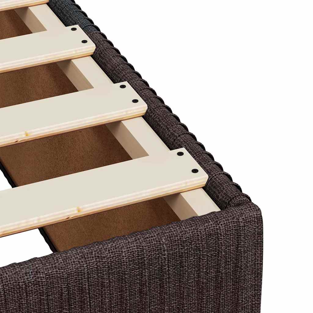 Boxspring met matras stof donkerbruin 200x200 cm – afbeelding 11