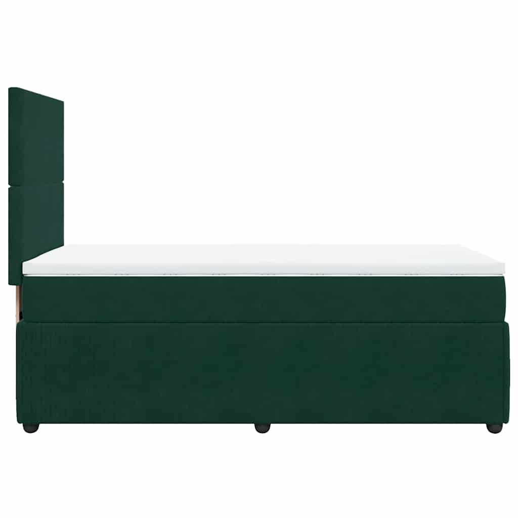 Boxspring met matras fluweel donkergroen 80x200 cm – afbeelding 5