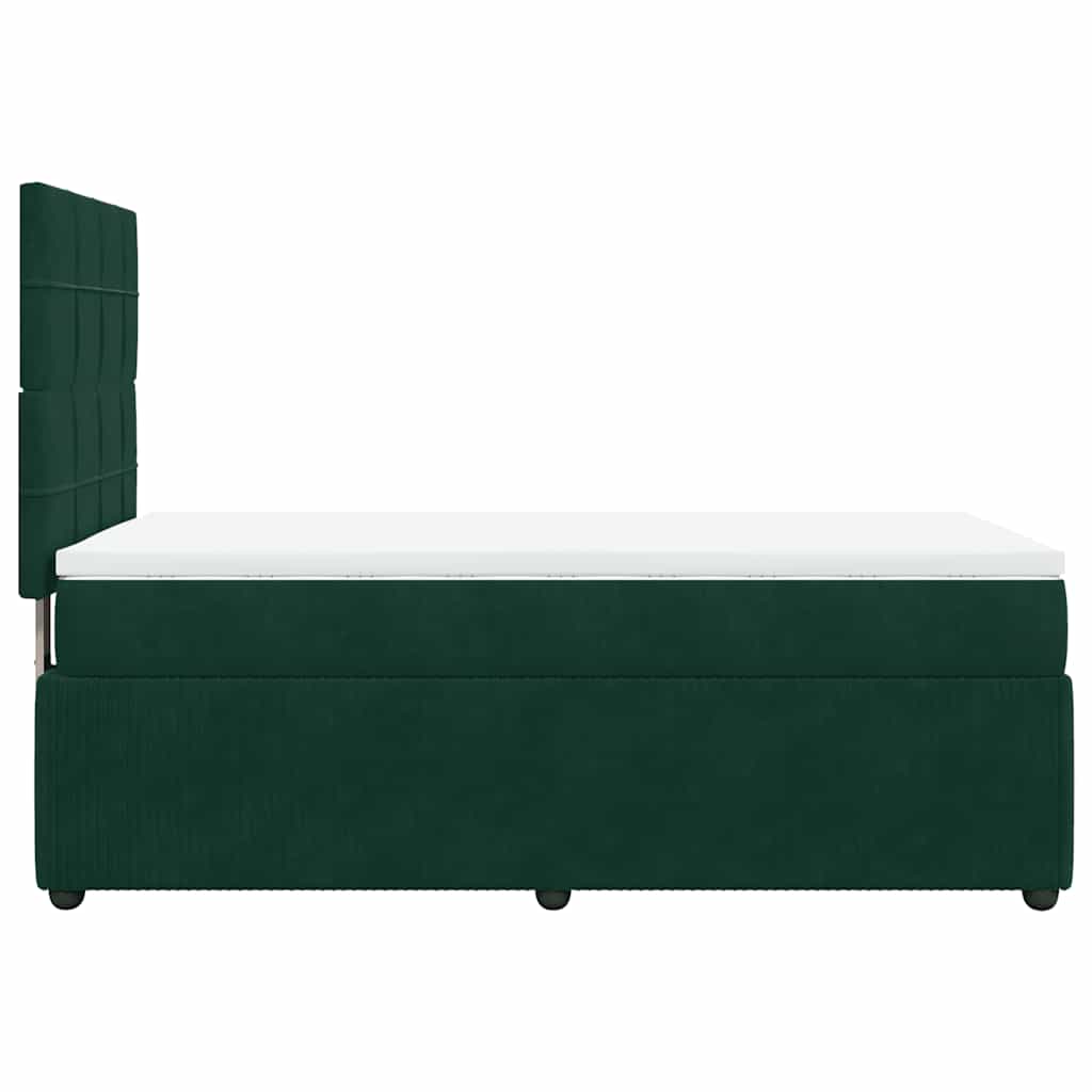 Boxspring met matras fluweel donkergroen 80x200 cm – afbeelding 5