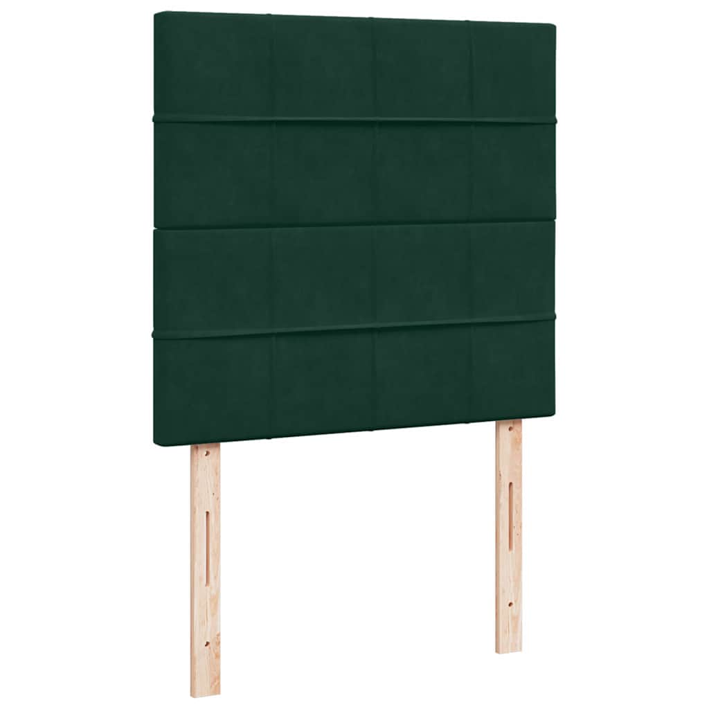 Boxspring met matras fluweel donkergroen 80x200 cm – afbeelding 7