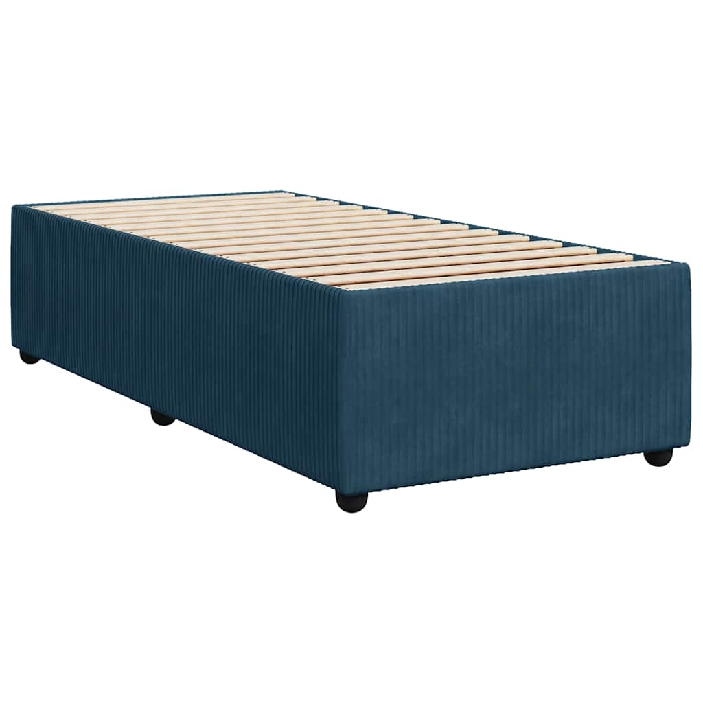 Boxspring met matras fluweel donkerblauw 80x200 cm – afbeelding 8