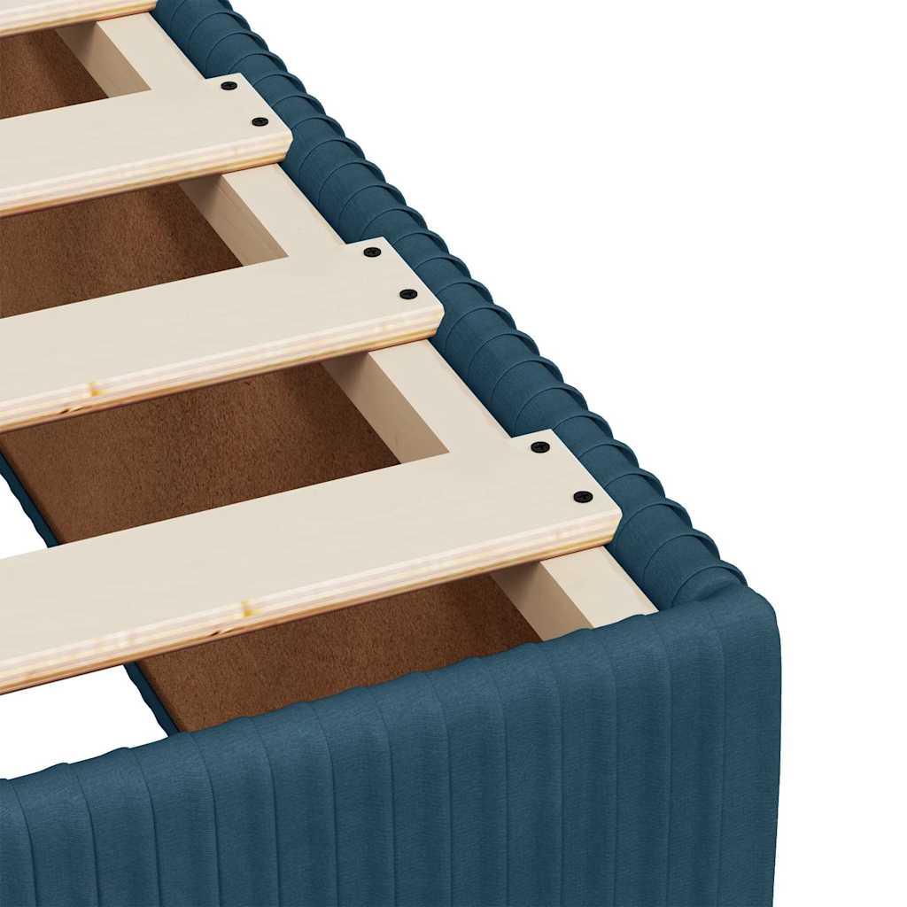 Boxspring met matras fluweel donkerblauw 90x190 cm – afbeelding 11