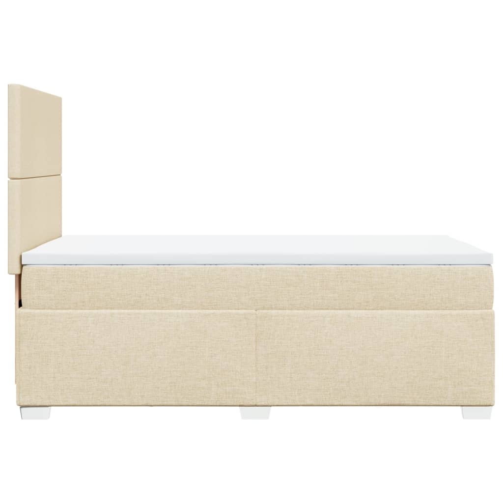 Boxspring met matras stof crèmekleurig 80x200 cm – afbeelding 11