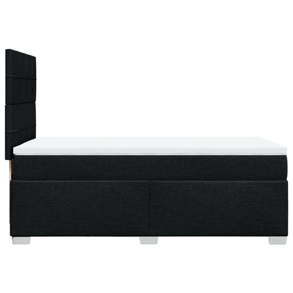 Boxspring met matras stof zwart 80x200 cm – afbeelding 11
