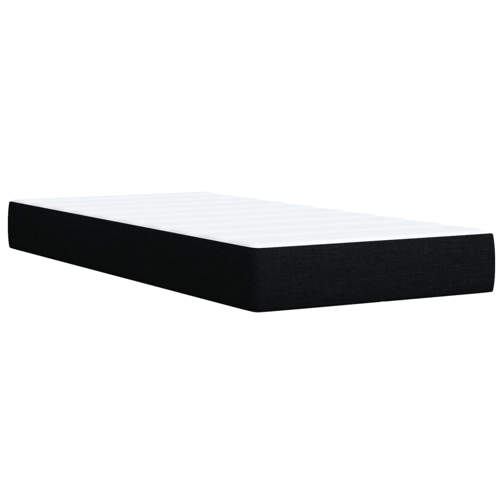 Boxspring met matras stof zwart 80x200 cm – afbeelding 9