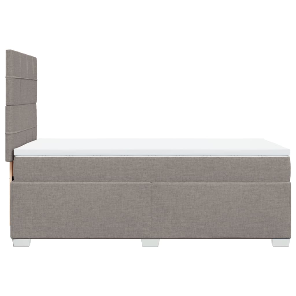Boxspring met matras stof taupe 80x200 cm – afbeelding 11