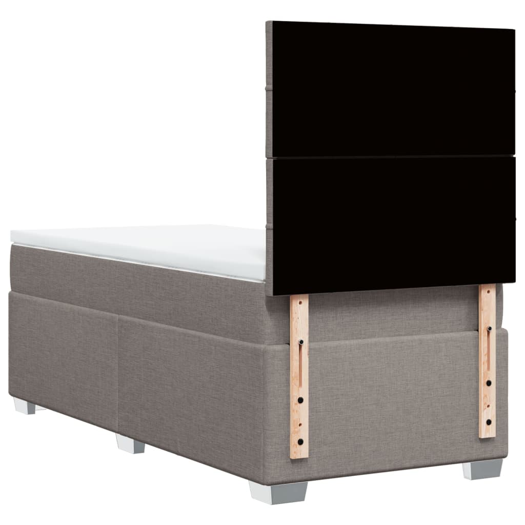 Boxspring met matras stof taupe 80x200 cm – afbeelding 12