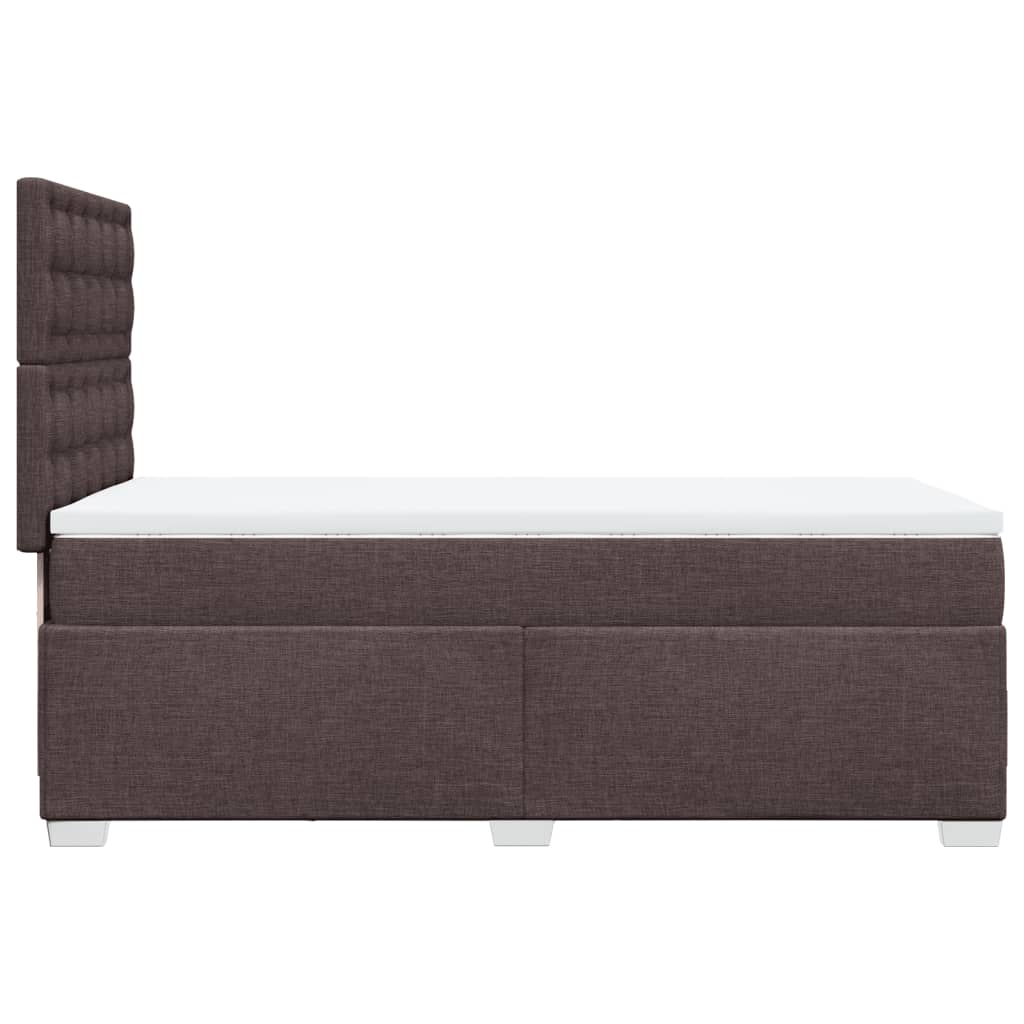 Boxspring met matras stof donkerbruin 80x200 cm – afbeelding 11