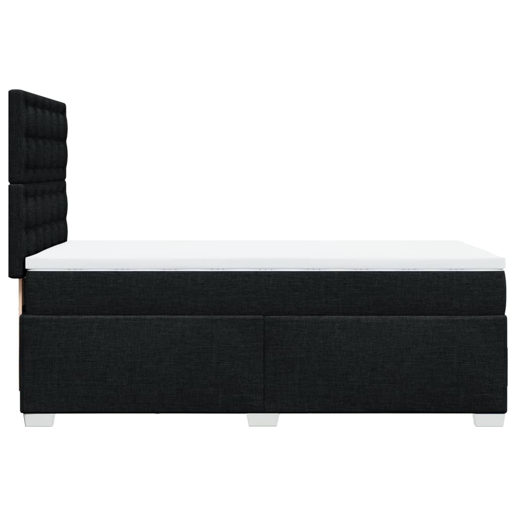 Boxspring met matras stof zwart 90x190 cm – afbeelding 11