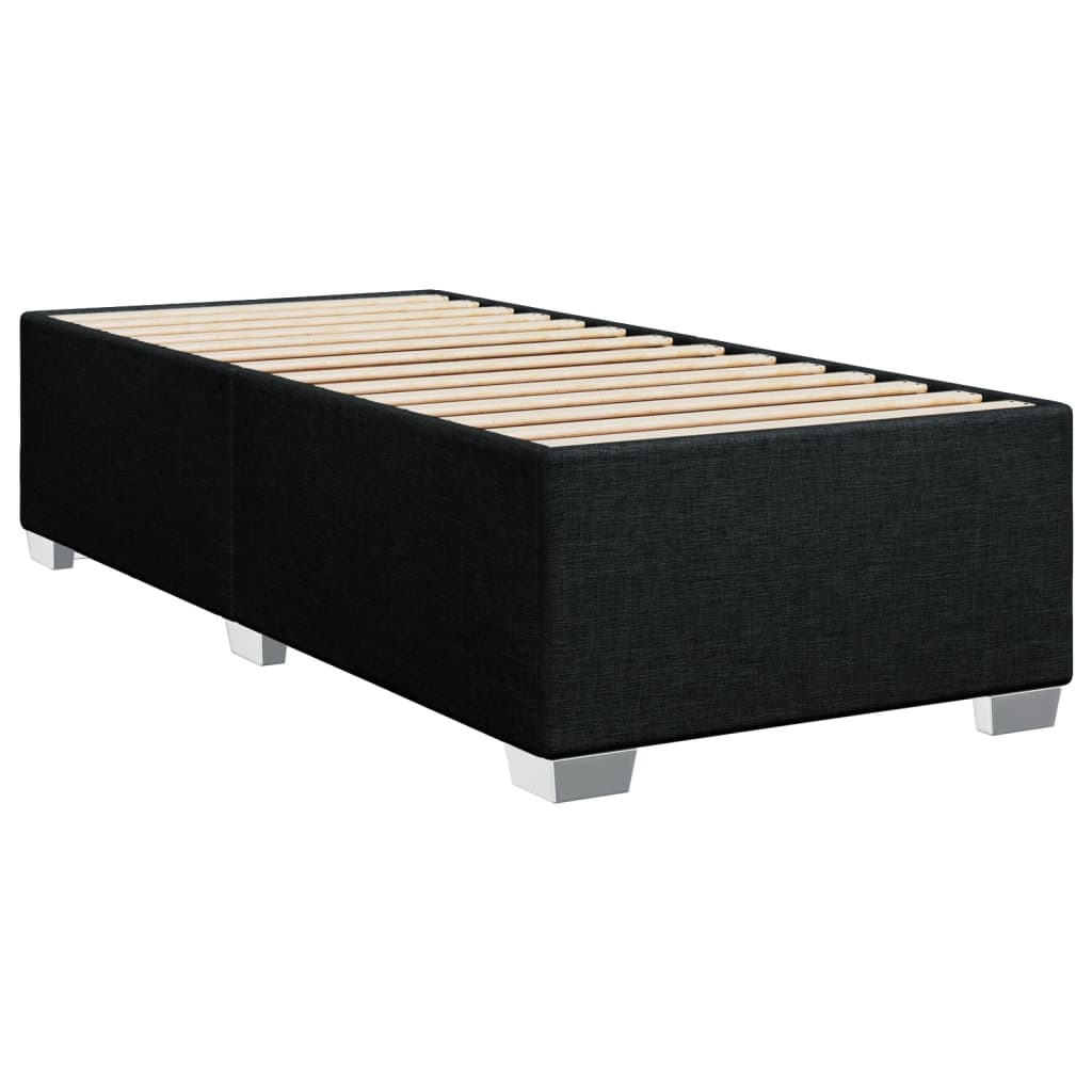 Boxspring met matras stof zwart 90x190 cm – afbeelding 8