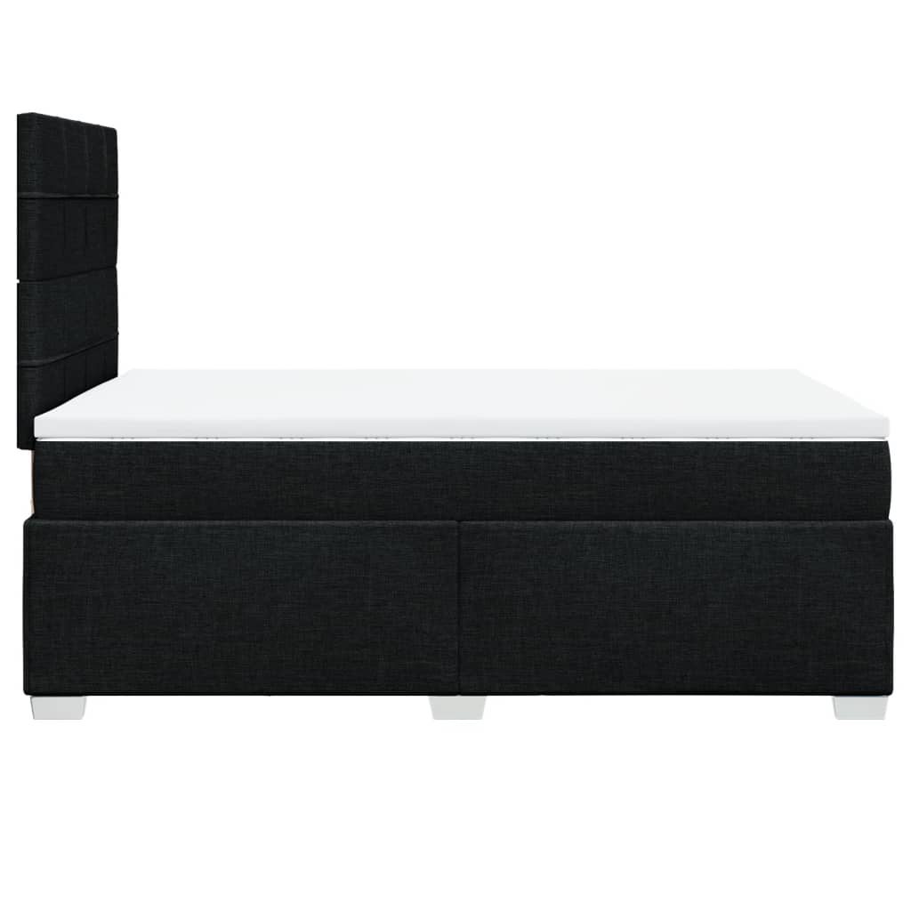Boxspring met matras stof zwart 120x190 cm – afbeelding 11