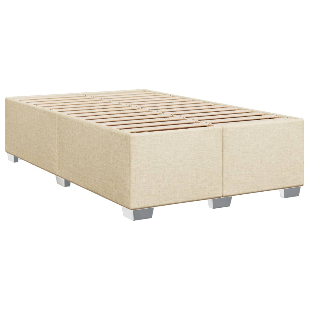 Boxspring met matras stof crèmekleurig 120x190 cm – afbeelding 8