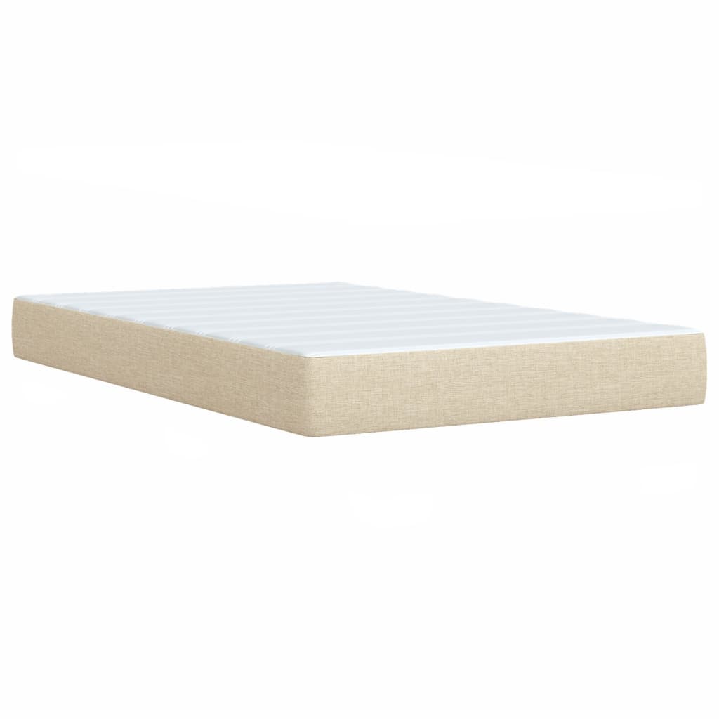 Boxspring met matras stof crèmekleurig 120x190 cm – afbeelding 9