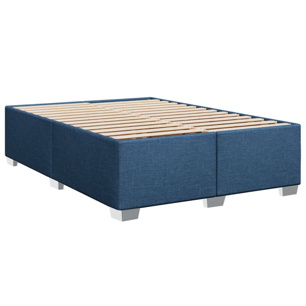 Boxspring met matras stof blauw 140x190 cm – afbeelding 8