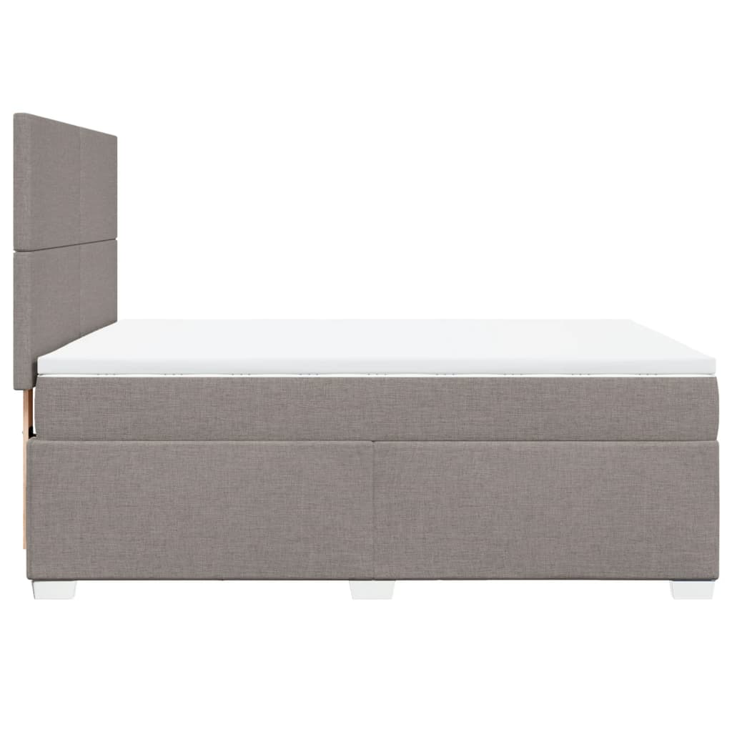 Boxspring met matras stof taupe 160x200 cm – afbeelding 11