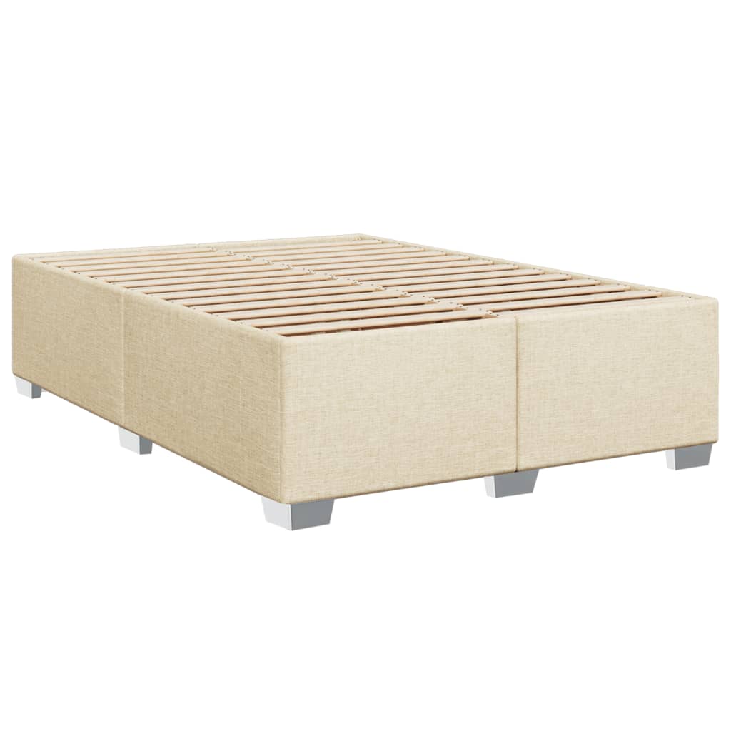 Boxspring met matras stof crèmekleurig 160x200 cm – afbeelding 8