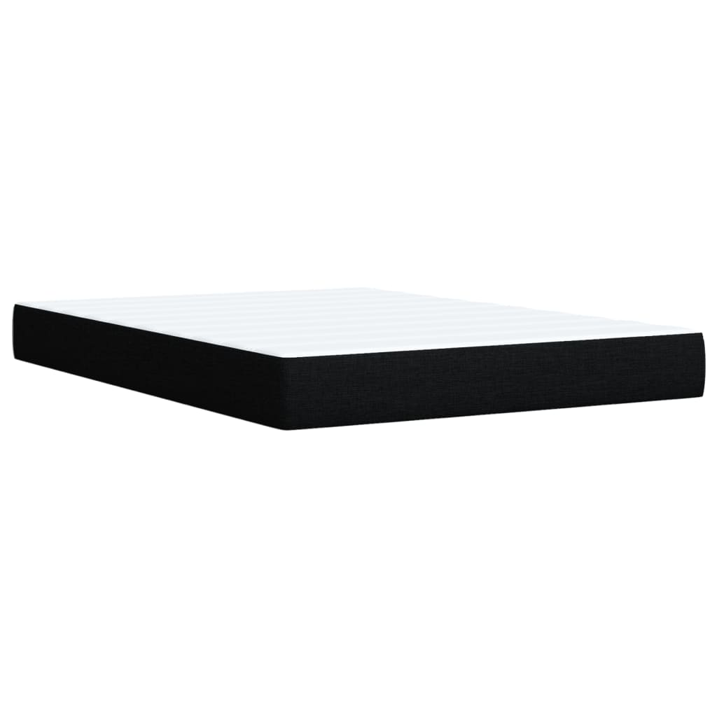 Boxspring met matras stof zwart 160x200 cm – afbeelding 9