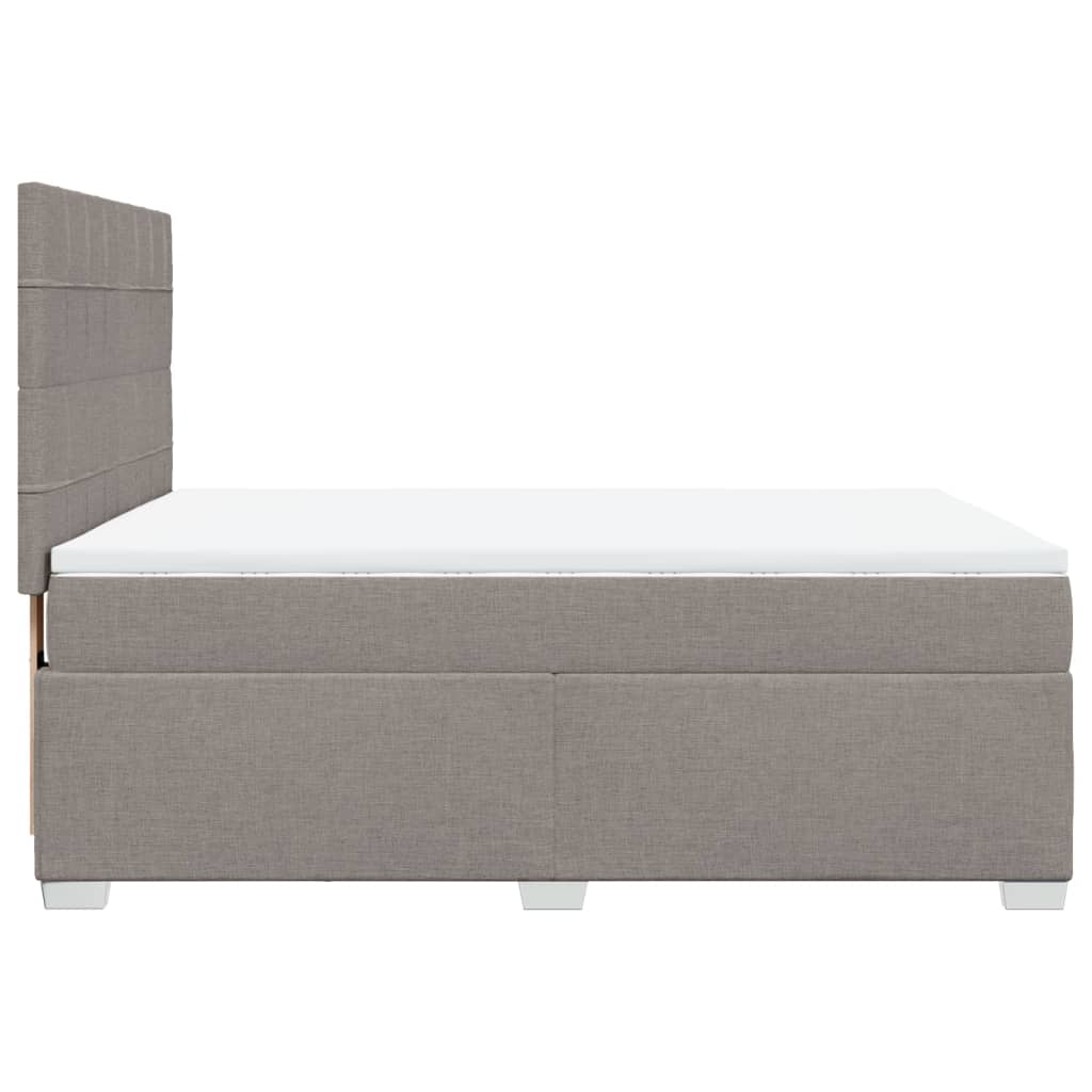 Boxspring met matras stof taupe 160x200 cm – afbeelding 11