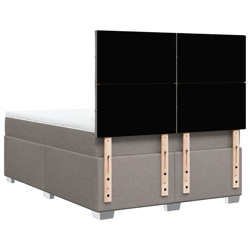 Boxspring met matras stof taupe 160x200 cm – afbeelding 12